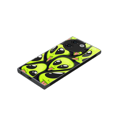 Trippy Aliens stylish phone case for vivo v30e | glossy glass and slim fit