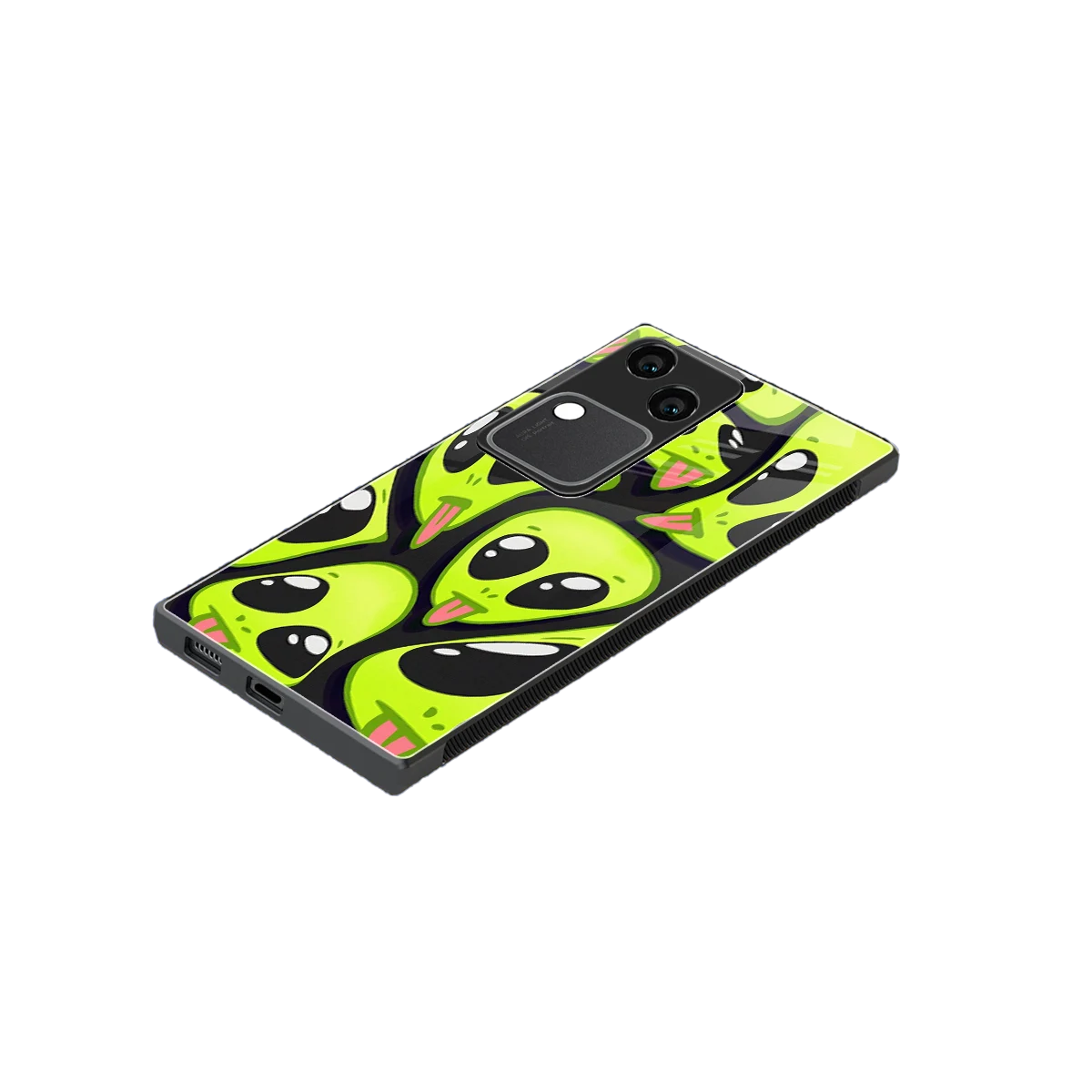 Trippy Aliens stylish phone case for vivo v30 | glossy glass and slim fit