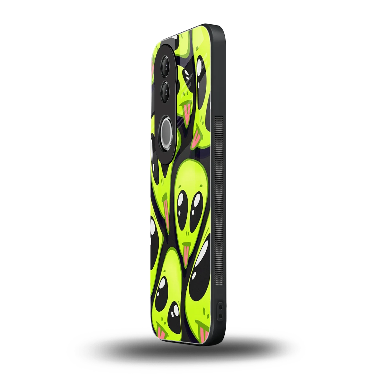 Trippy Aliens vivo v50 mobile cover | shockproof glass phone case