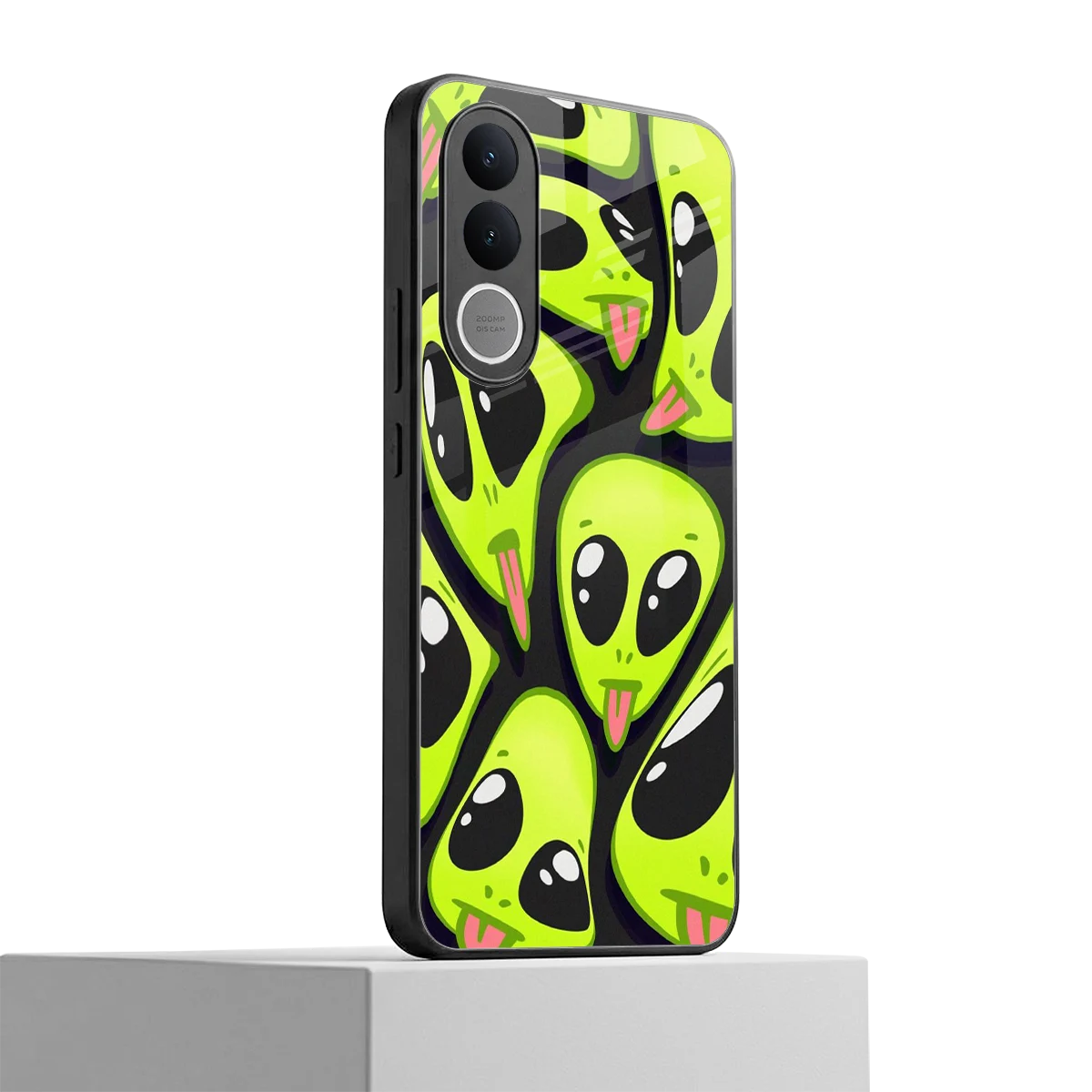 Trippy Aliens vivo v70 fe mobile cover | shockproof glass phone case