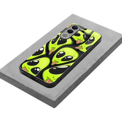 Trippy Aliens stylish phone case for vivo v70 fe | glossy glass and slim fit