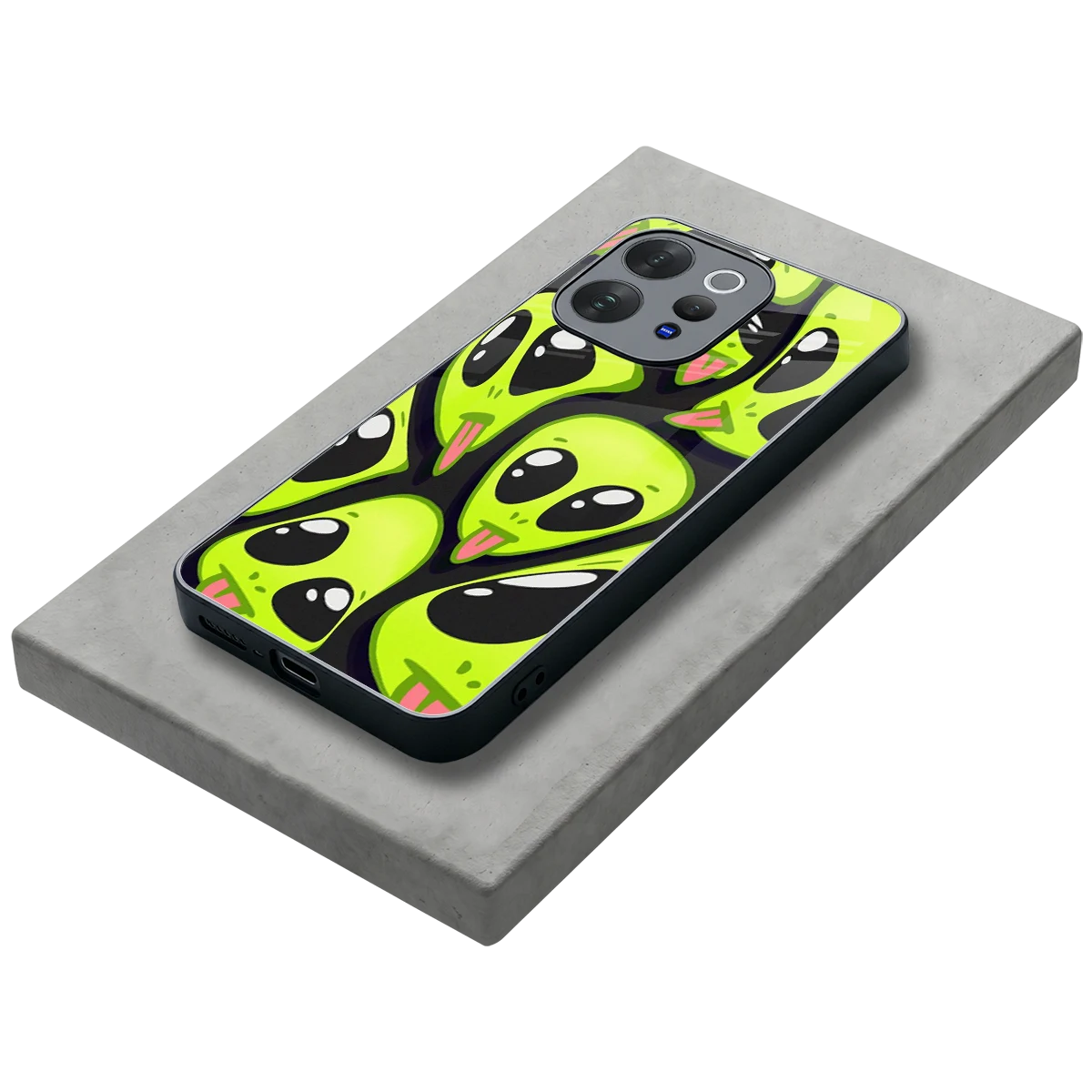 Trippy Aliens stylish phone case for vivo v70 elite | glossy glass and slim fit