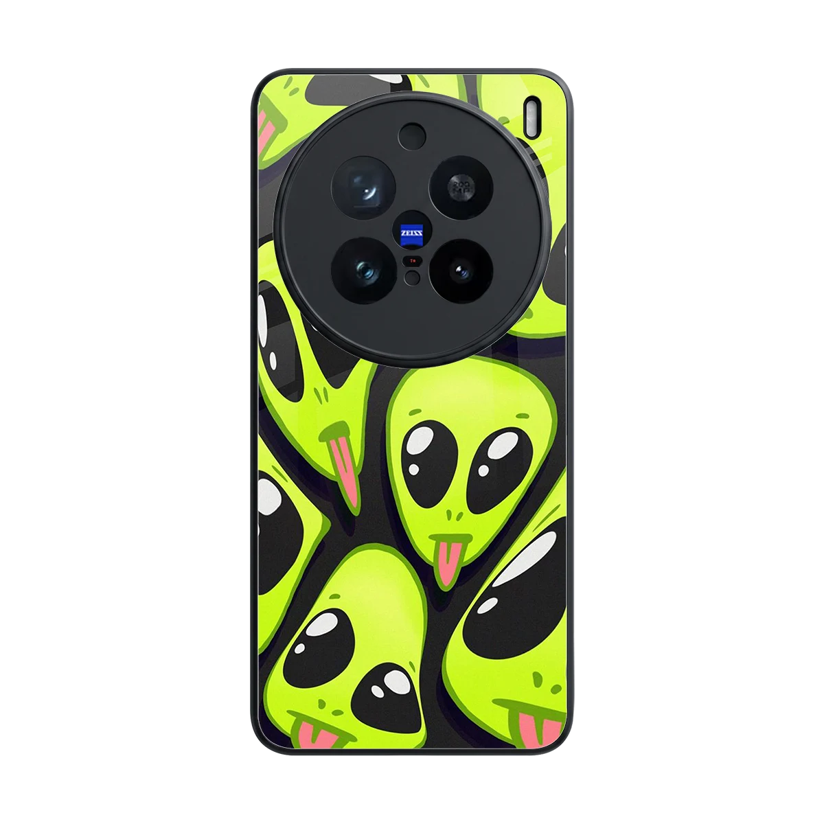 Trippy Aliens back phone cover | glass case for vivo x200 pro