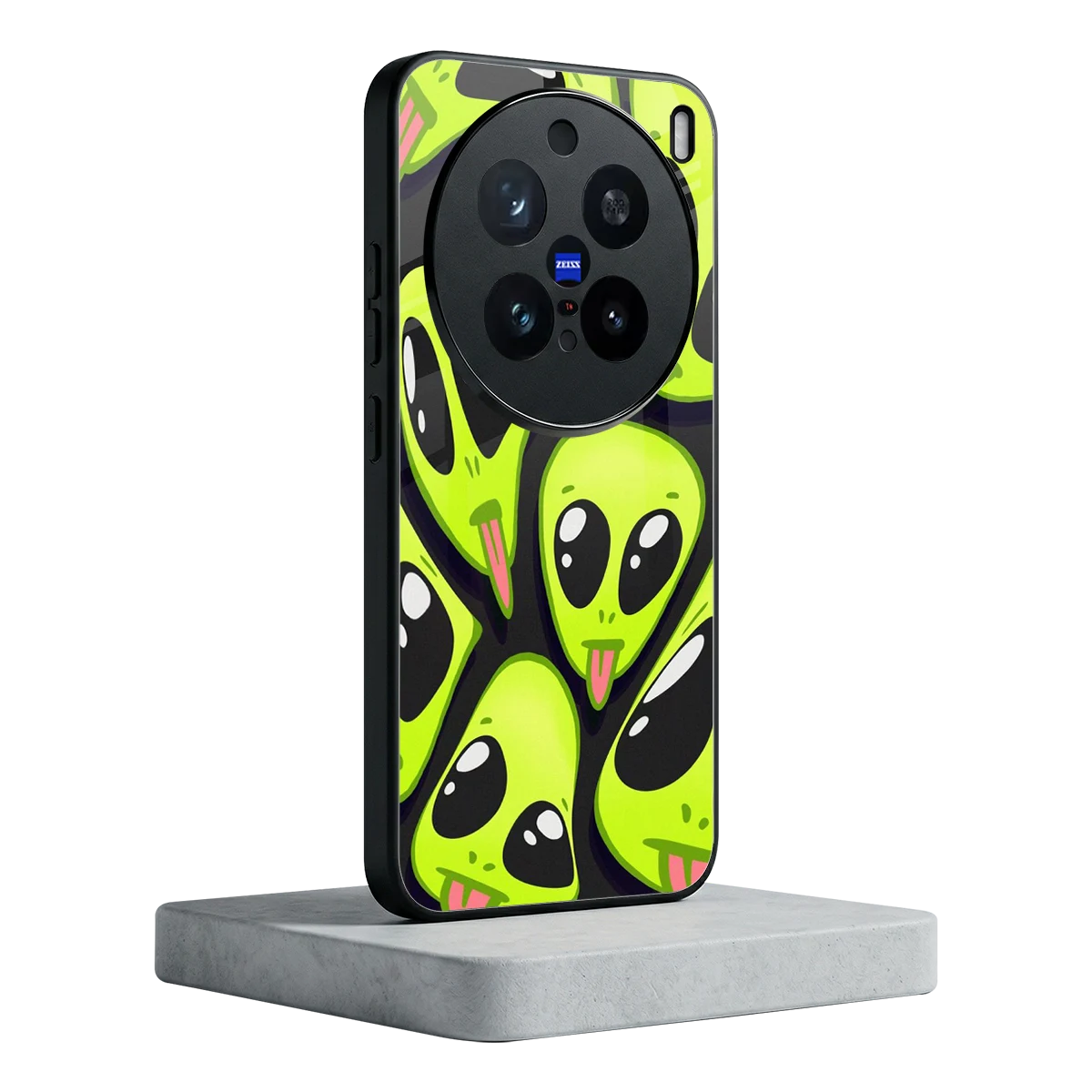 Trippy Aliens vivo x200 pro mobile cover | shockproof glass phone case