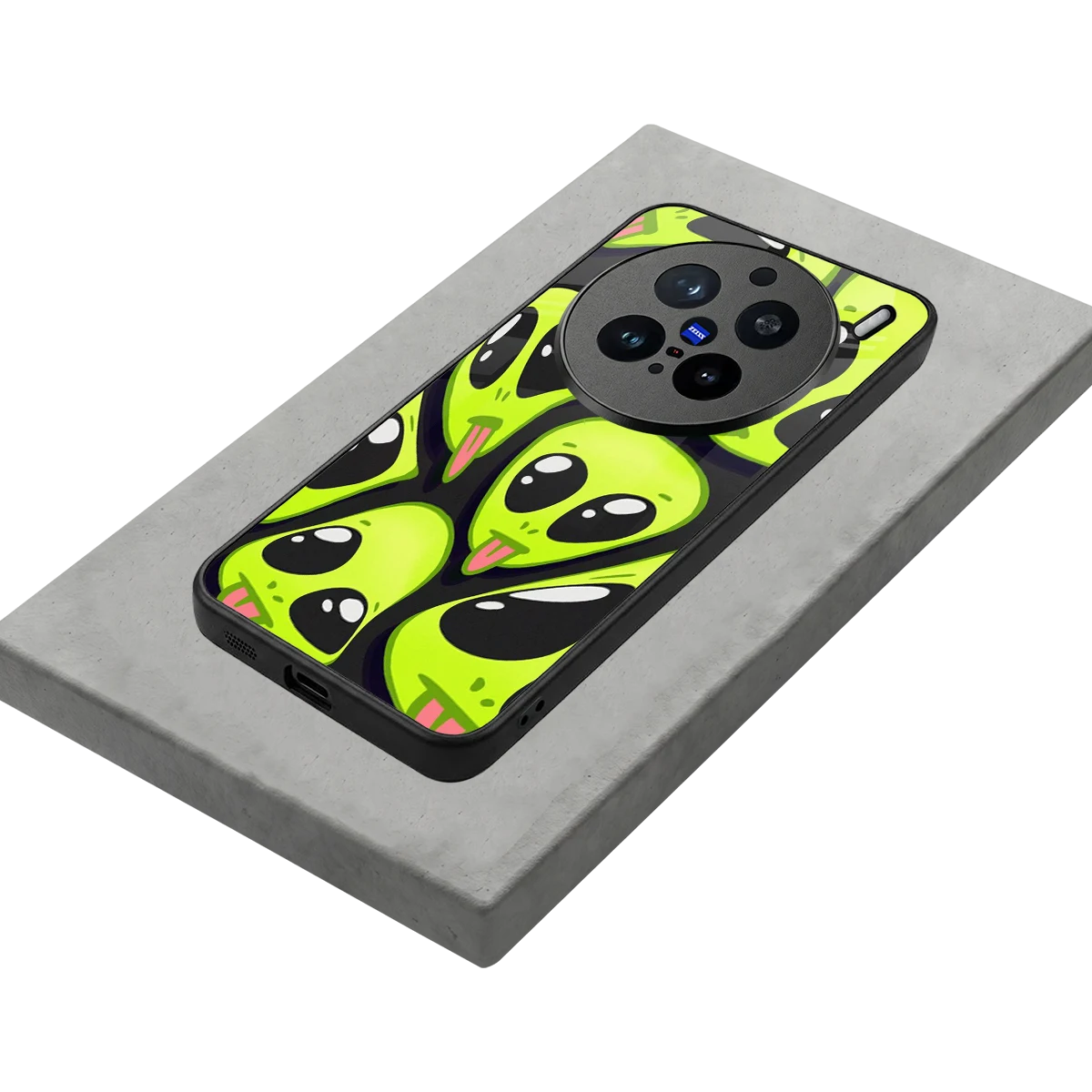 Trippy Aliens stylish phone case for vivo x200 pro | glossy glass and slim fit