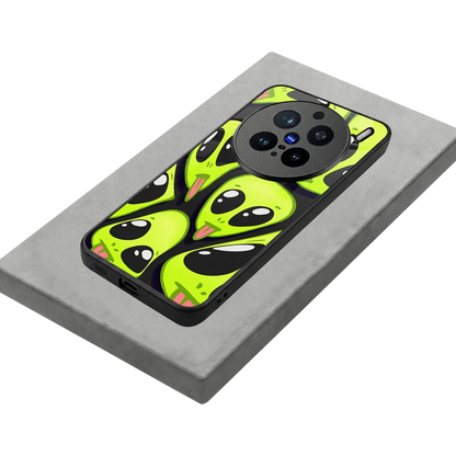 Trippy Aliens stylish phone case for vivo x200 pro | glossy glass and slim fit