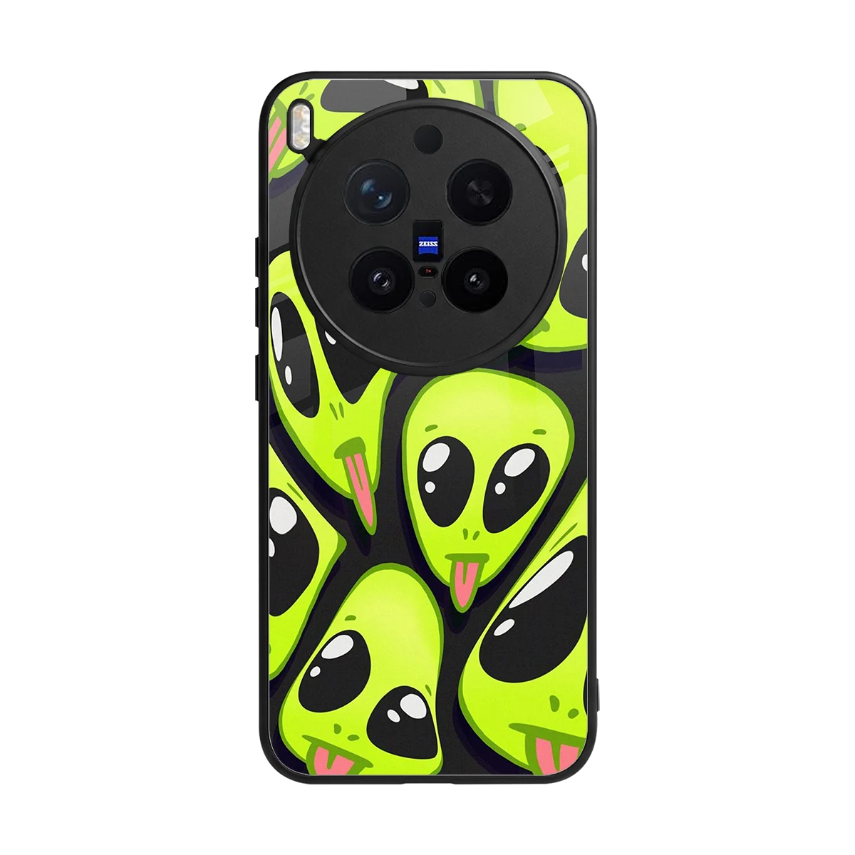 Trippy Aliens back phone cover | glass case for vivo x300 pro