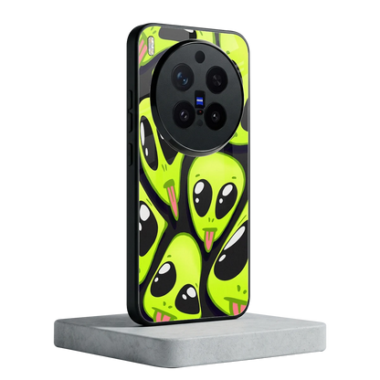 Trippy Aliens vivo x300 pro mobile cover | shockproof glass phone case