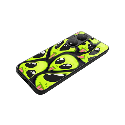 Trippy Aliens stylish phone case for Vivo-y100 | glossy glass and slim fit