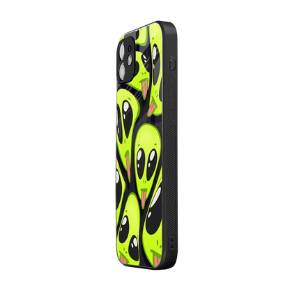 Trippy Aliens iphone 11 mobile cover | shockproof glass phone case