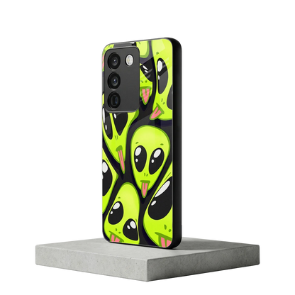 Trippy Aliens vivo y200 5g mobile cover | shockproof glass phone case