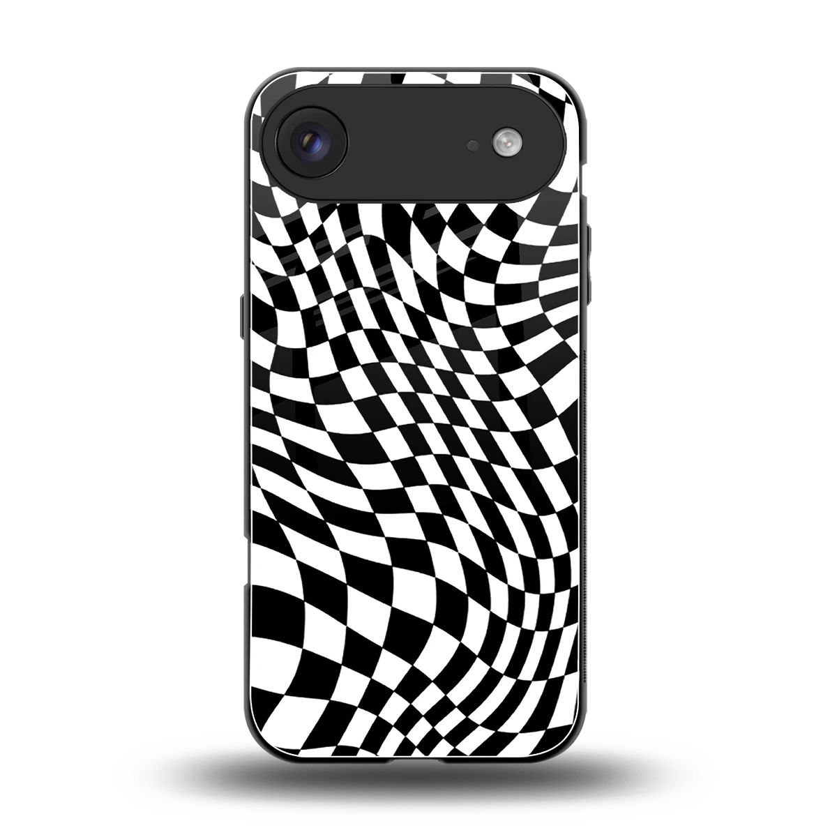 Trippy BW Checkers back phone cover | glass case for iphone air