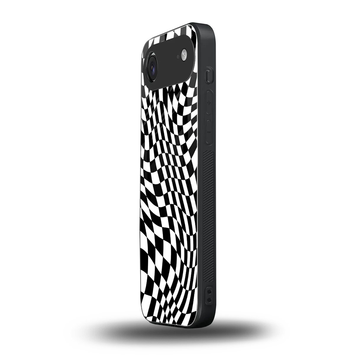 Trippy BW Checkers iphone air mobile cover | shockproof glass phone case
