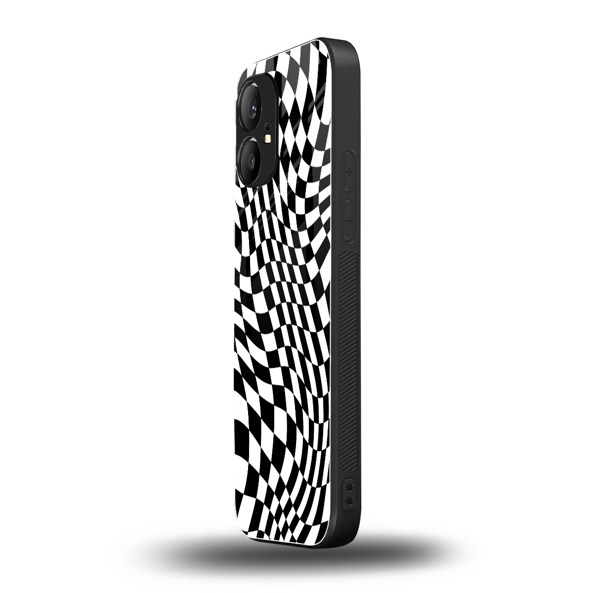 Trippy BW Checkers nothing phone 1 mobile cover | shockproof glass phone case