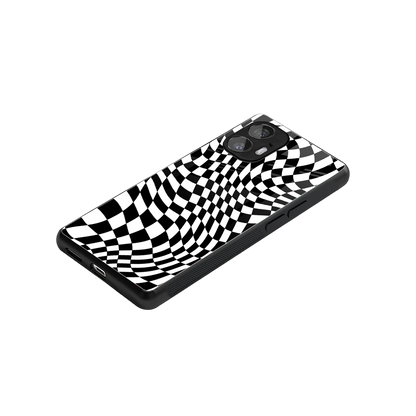 Trippy BW Checkers stylish phone case for nothing phone 2 | glossy glass and slim fit