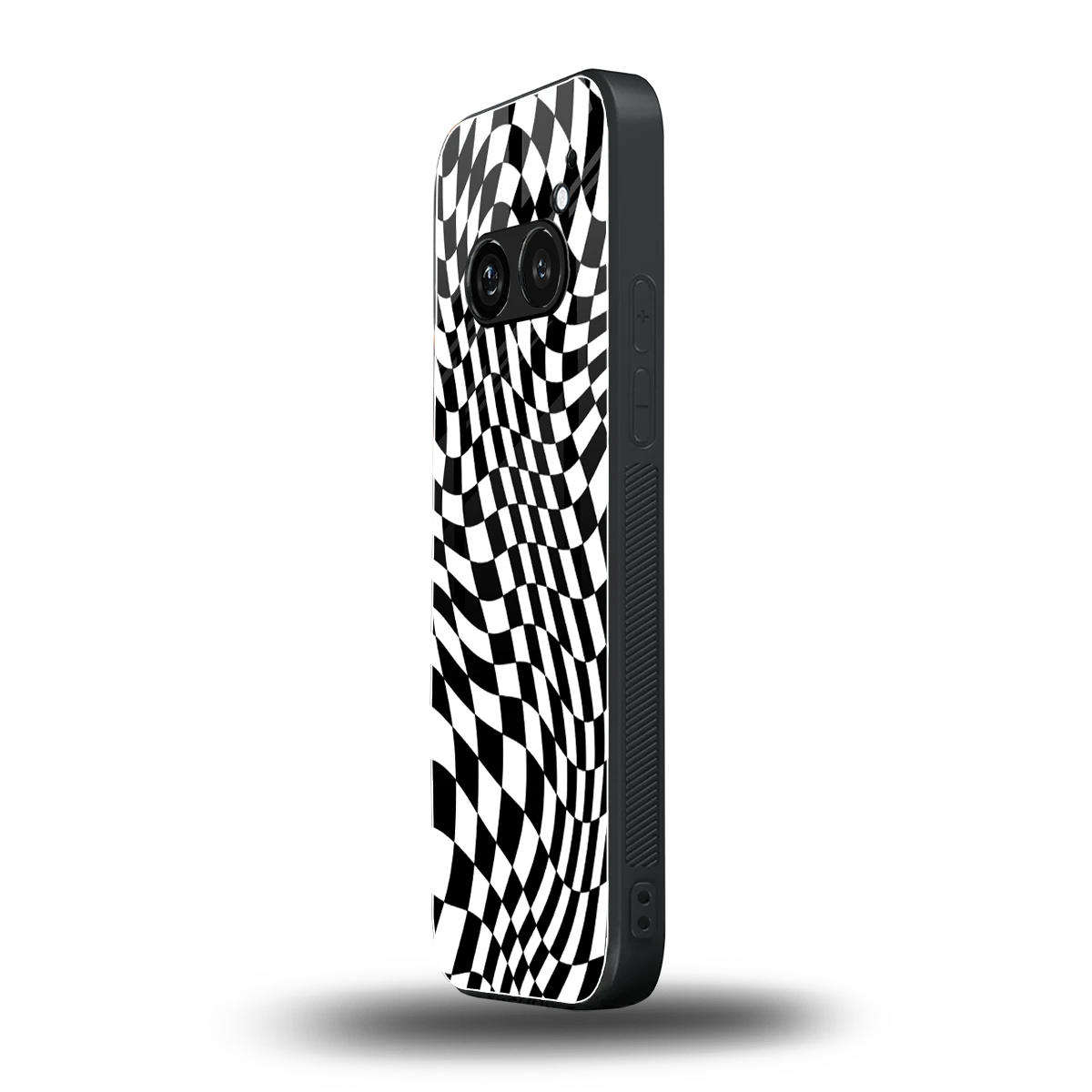 Trippy BW Checkers nothing phone 2a plus mobile cover | shockproof glass phone case
