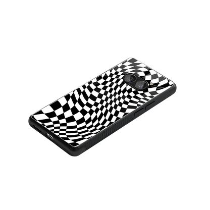 Trippy BW Checkers stylish phone case for nothing phone 2a | glossy glass and slim fit