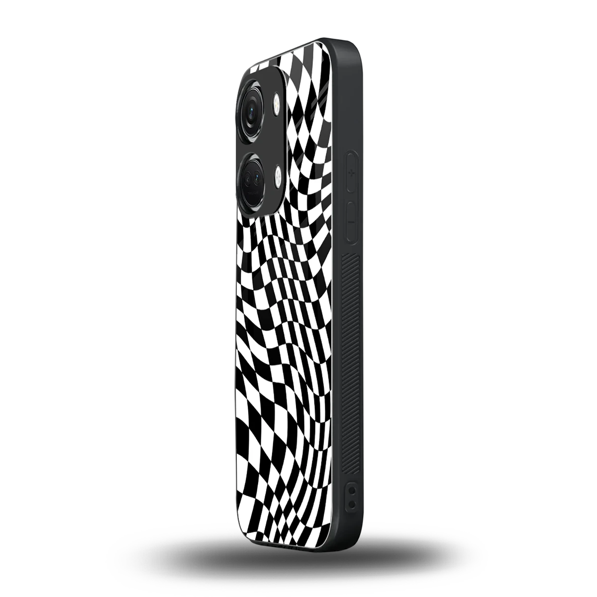 Trippy BW Checkers oneplus nord 3 mobile cover | shockproof glass phone case