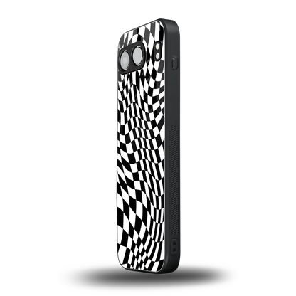 Trippy BW Checkers oneplus nord 4 mobile cover | shockproof glass phone case