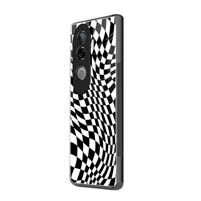 Trippy BW Checkers vivo v40e mobile cover | shockproof glass phone case