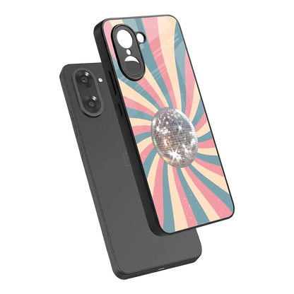 Trippy Disco sleek oneplus nord ce5 5g cover with tempered glass back and TPU edges