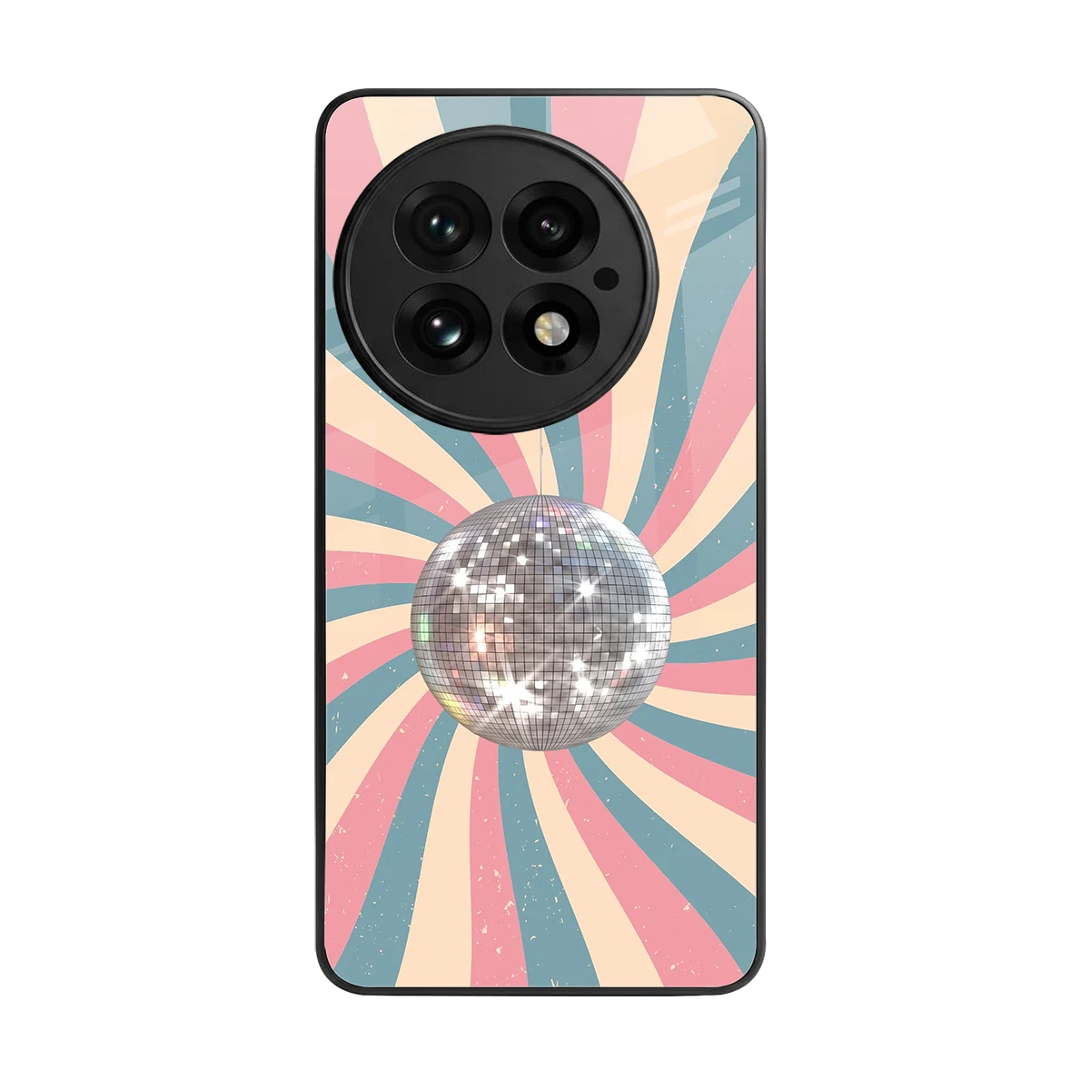 Trippy Disco back phone cover | glass case for oneplus 13