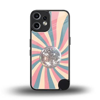 Trippy Disco back phone cover | glass case for cmf nothing phone 2 pro