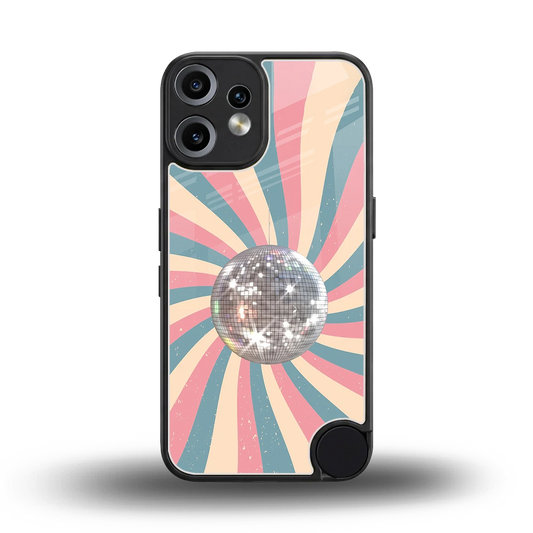 Trippy Disco back phone cover | glass case for cmf nothing phone 2 pro
