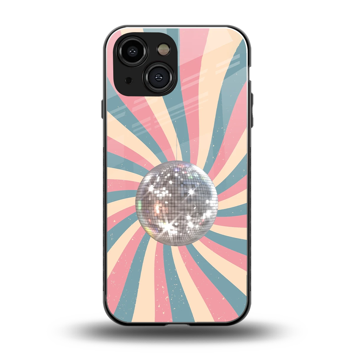 Trippy Disco back phone cover | glass case for iphone 13 mini