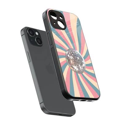 Trippy Disco sleek iphone 13 cover with tempered glass back and TPU edges
