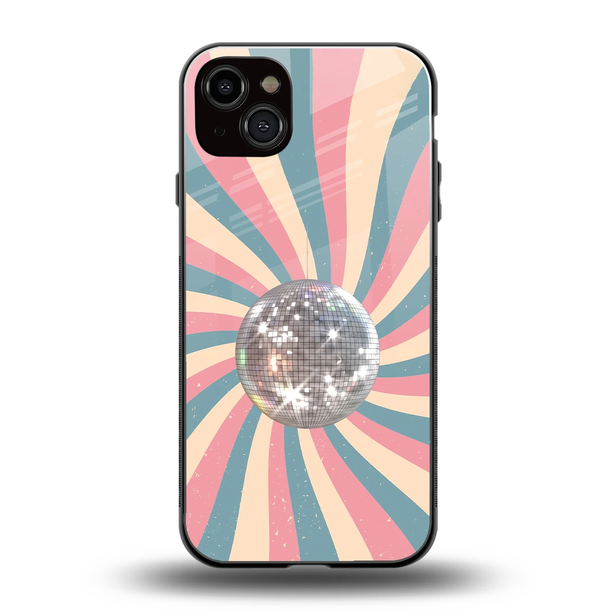Trippy Disco back phone cover | glass case for iphone 14 plus