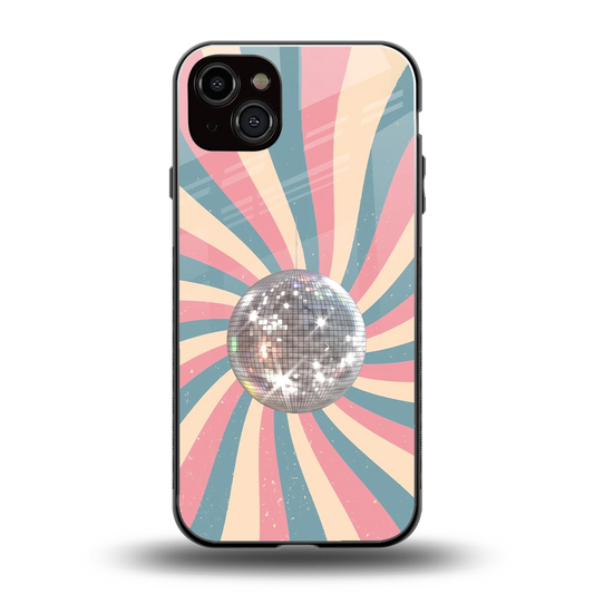 Trippy Disco back phone cover | glass case for iphone 14 plus