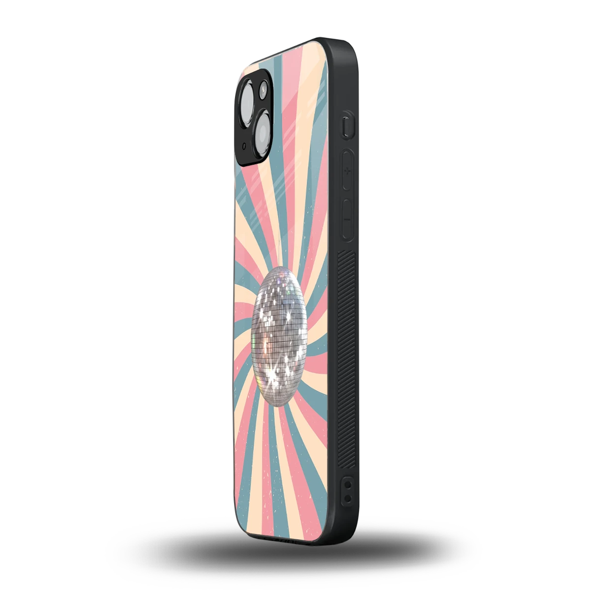 Trippy Disco iphone 14 plus mobile cover | shockproof glass phone case