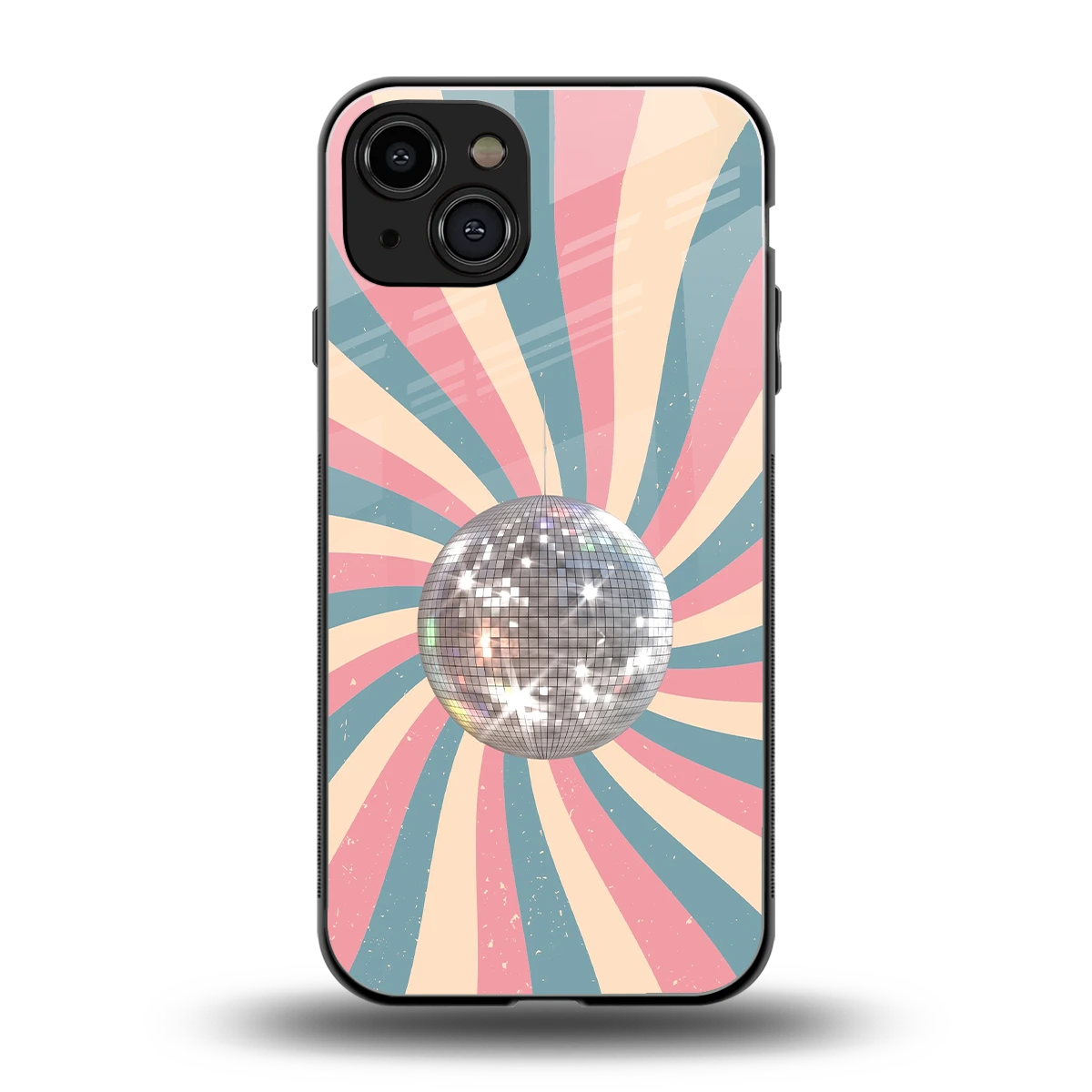 Trippy Disco back phone cover | glass case for iphone 15