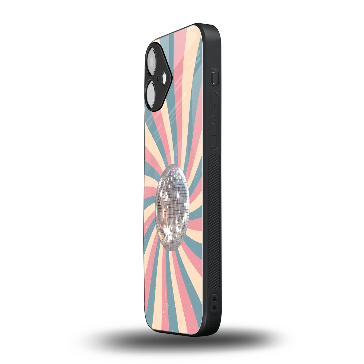 Trippy Disco iphone 16 plus mobile cover | shockproof glass phone case