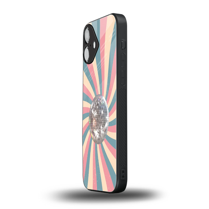 Trippy Disco iphone 16 plus mobile cover | shockproof glass phone case