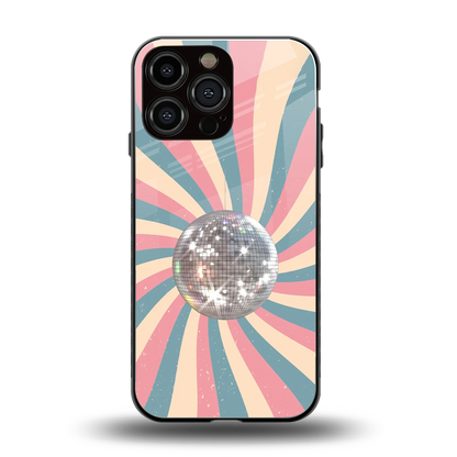 Trippy Disco back phone cover | glass case for iphone 16 pro max