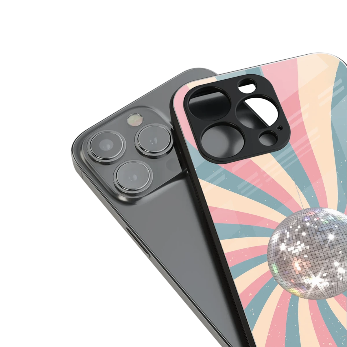 Trippy Disco stylish phone case for iphone 16 pro max | glossy glass and slim fit