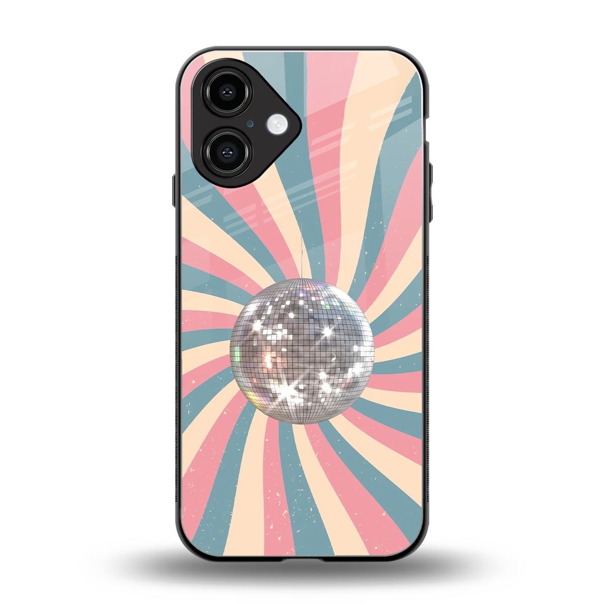 Trippy Disco back phone cover | glass case for iphone 16