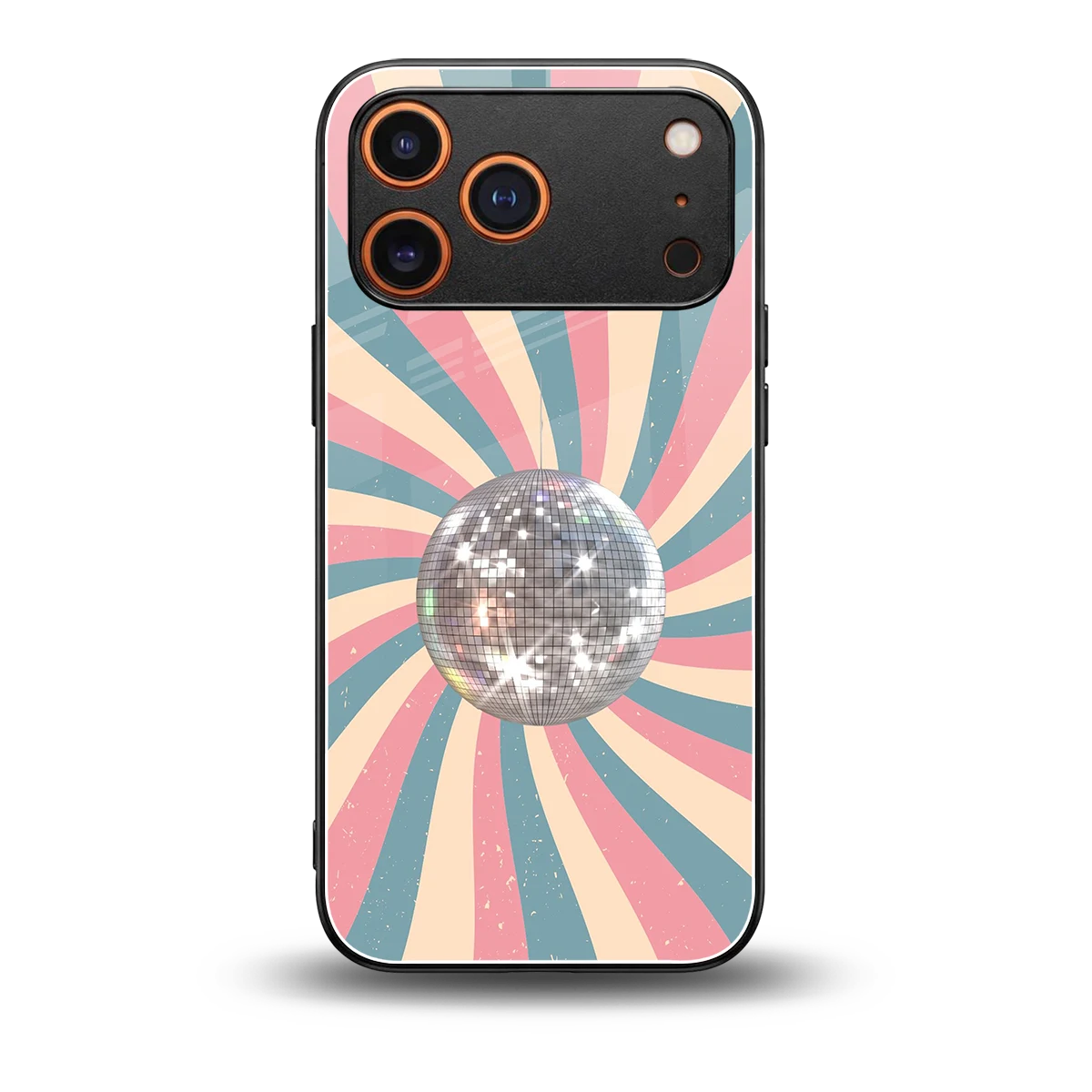 Trippy Disco back phone cover | glass case for iphone 17 pro