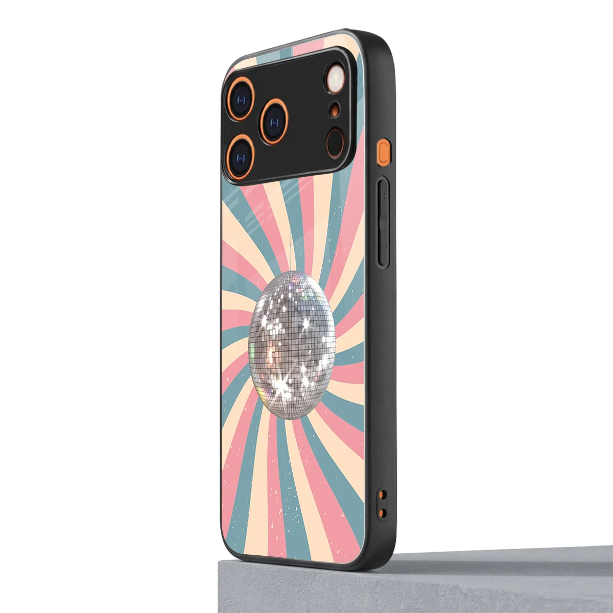 Trippy Disco iphone 17 pro mobile cover | shockproof glass phone case