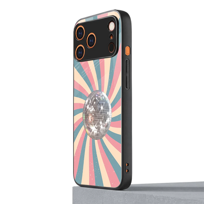 Trippy Disco iphone 17 pro mobile cover | shockproof glass phone case