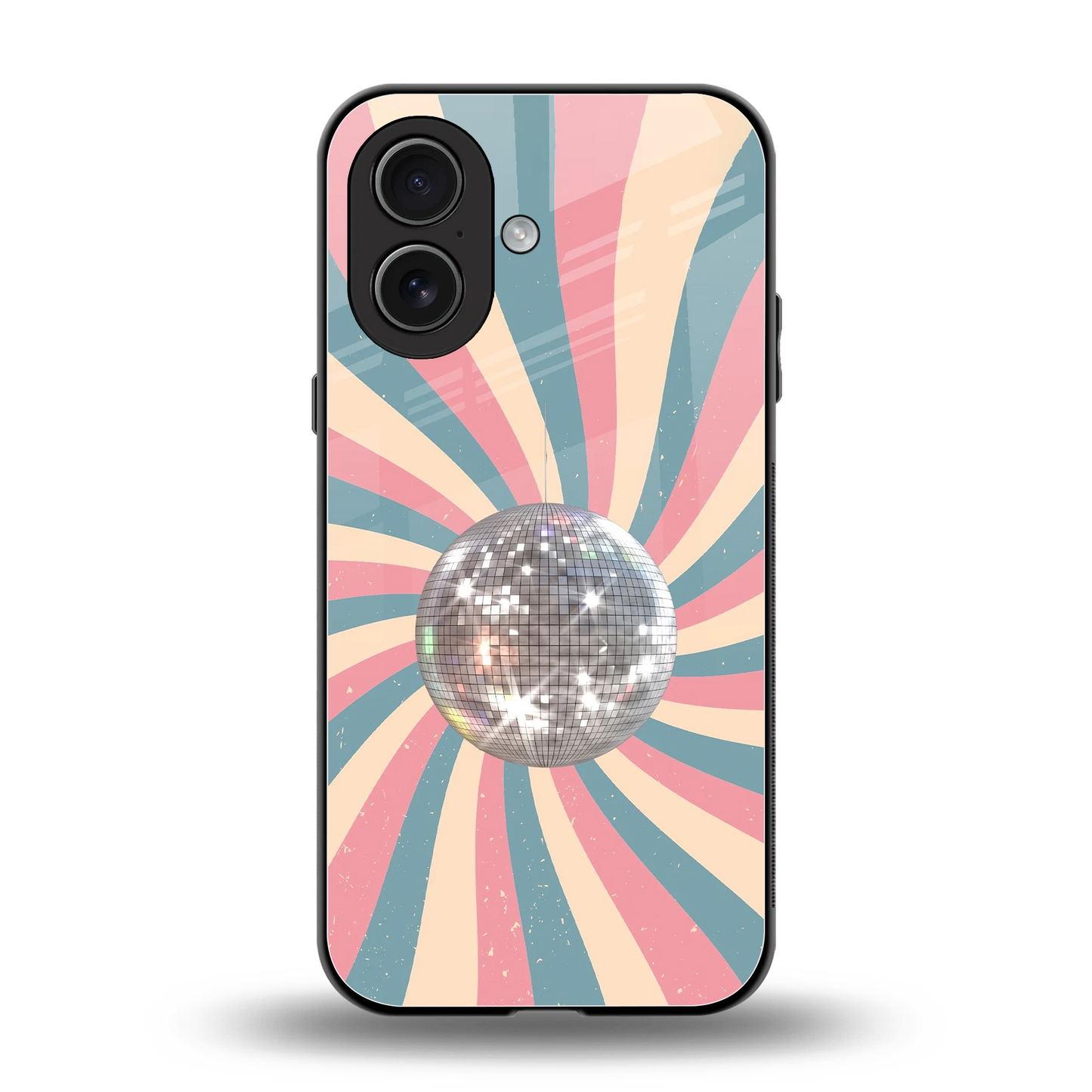Trippy Disco back phone cover | glass case for iphone 17