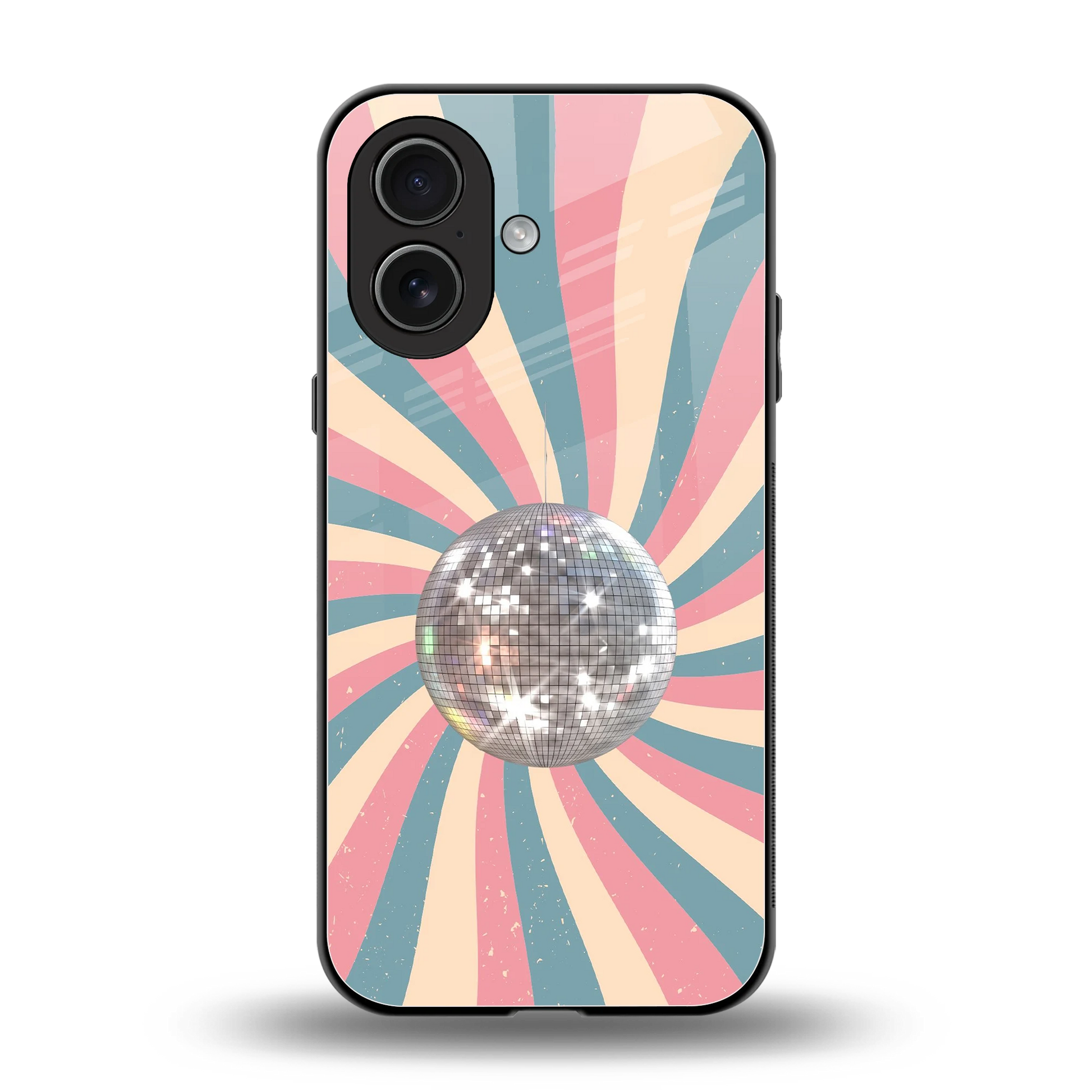 Trippy Disco back phone cover | glass case for iphone 17