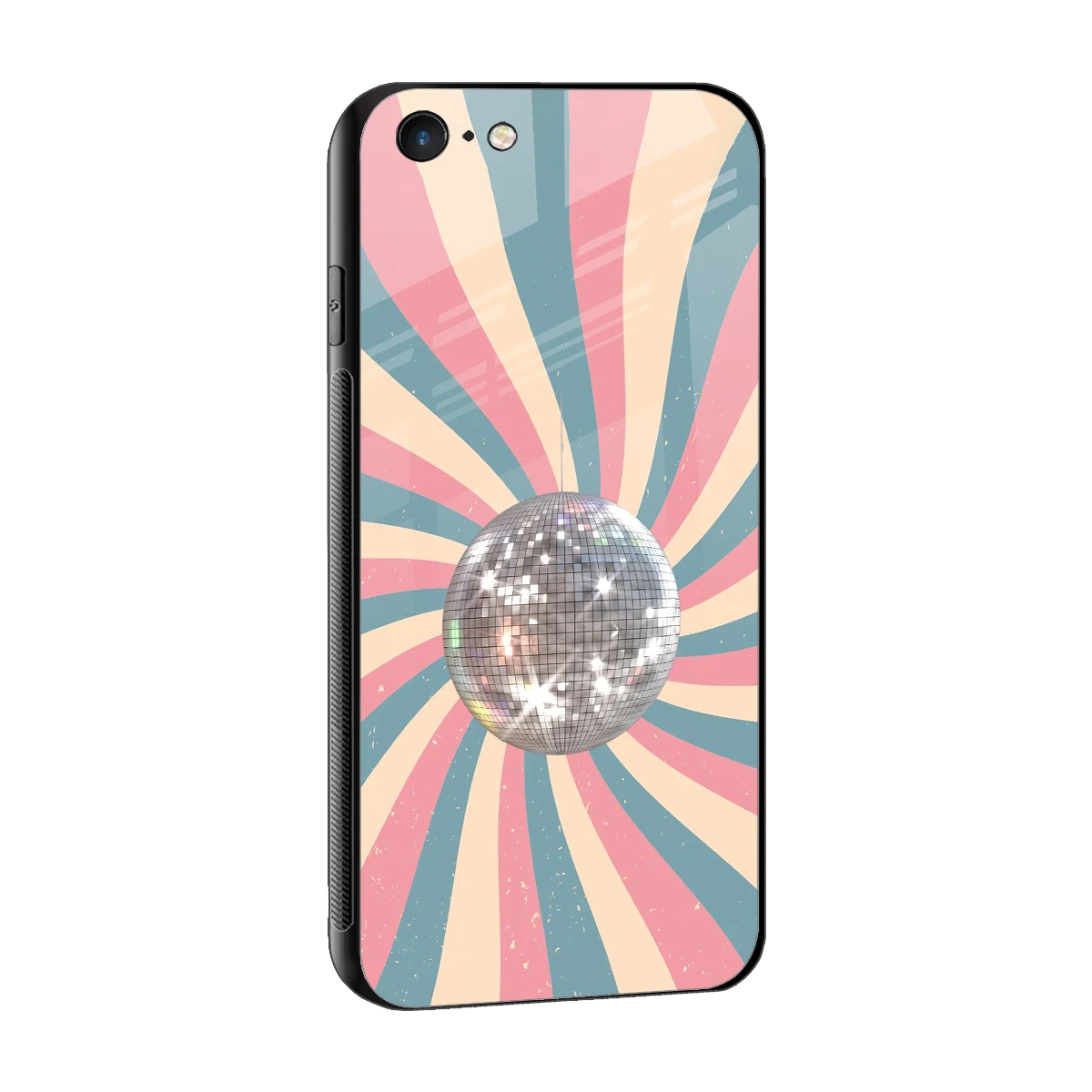 Trippy Disco sleek iphone 6 cover with tempered glass back and TPU edges