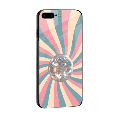 Trippy Disco sleek iphone 8 plus cover with tempered glass back and TPU edges