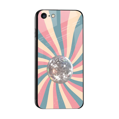 Trippy Disco sleek iphone 7 cover with tempered glass back and TPU edges