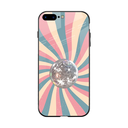 Trippy Disco back phone cover | glass case for iphone 8 plus