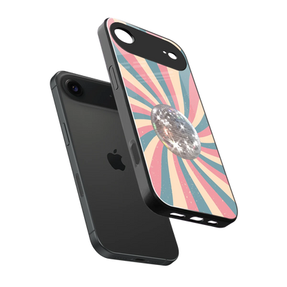 Trippy Disco sleek iphone air cover with tempered glass back and TPU edges