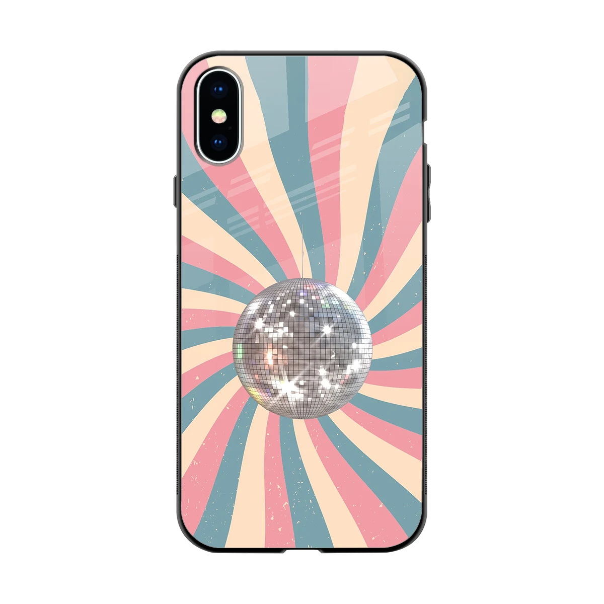Trippy Disco back phone cover | glass case for iphone xs